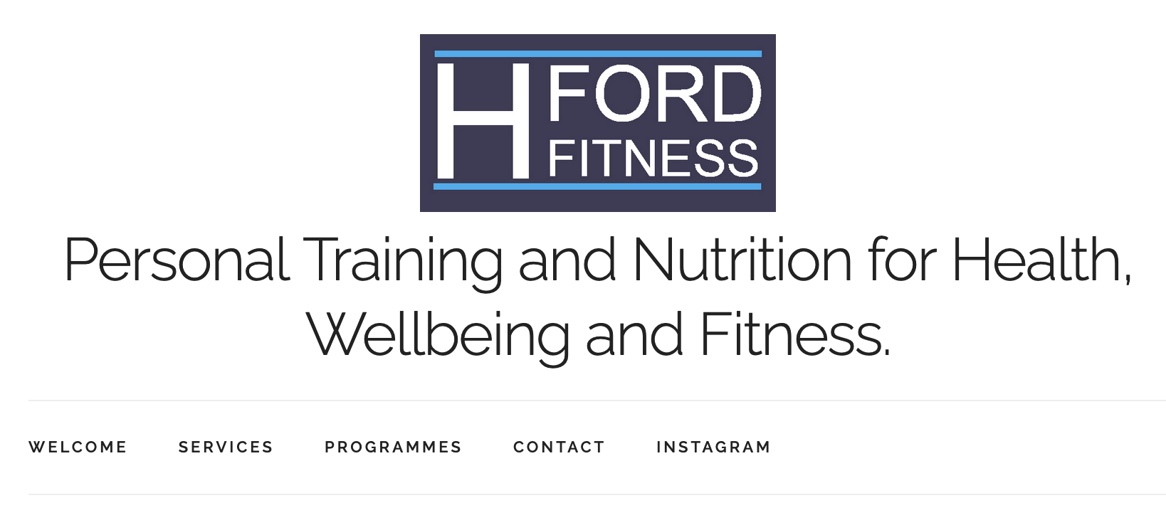 web site screen shot - fitness and nutrition